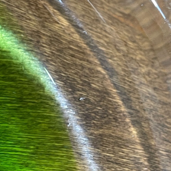 VINTAGE ITALIAN HAND BLOWN ART GLASS CLEAR & LIME GREEN BOWL - Picture 7 of 10